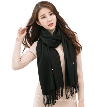 Lady wholesale maxi pashmina scarves blends plain viscose shawl blend pearl shawl scarves